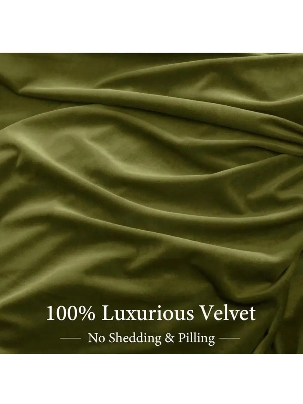🆕 Olive Green Velvet Luxury Duvet Set Bedding High End Hotel Vibes KING